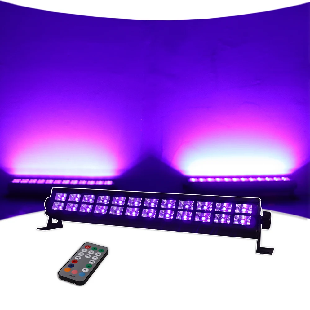 luzes led uv pretas luz negra do palco luz efeito ultravioleta halloween natal danca dj festa disco bar dmx 24x3w 01