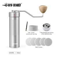 MHW-3BOMBER Manual Coffee Grinder for Espresso Pour Over Coffee Stainless Steel Conical Burr Adjustable Setting Barista Tools