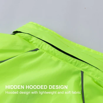 HISERWA Cycling Windbreaker Windproof Waterproof Reflective Bicycle Jacket Ultralight MTB Road Bike Jersey Portable Cycling Coat 2