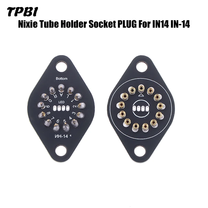 IN-14 Nixie Tube Socket Plug soporte enchufe de tubo разъем держателя лампы 1/4Pcs Glow Clock Electronic Tube Replacement Part