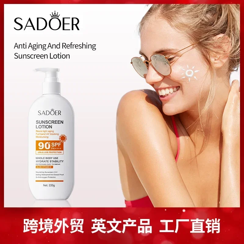 220ml SPF90+Sunscreen UV Protection Whitening Sunscreen Moisturizing Whitening Face And Body Sunscreen Skin Care Anti-Aging