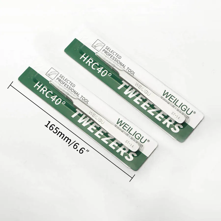 Industrial grade stainless steel high-precision and high hardness tool maintenance elbow fine pointed tweezers