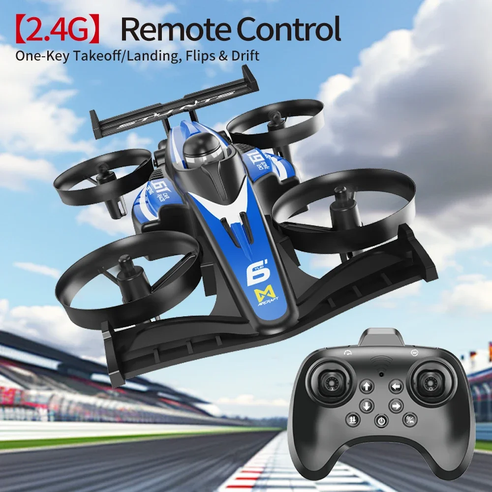 Dual-Purpose Land and Air UAV, 360 Degree Rolling, One Click Lift, Orbit Flight, Headless Flying Mode.