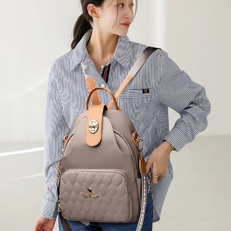 

New Fashion Korean Waterproof Oxford Travel Backpacks Women's Casual Large Capacity Shoulder Bags School Bag Crossbody Backpack