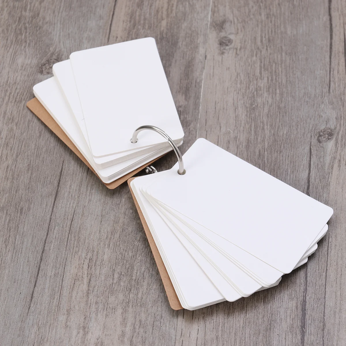 50 Pages Memo Scratch Pads Kraft Paper Binder Ring Flash Cards for Studying DIY Greeting Index Stock Note