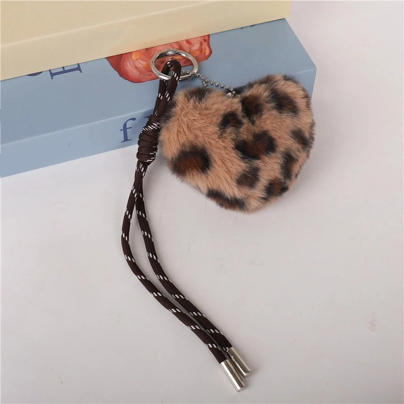 Cartoon schattig katje pop knuffel sleutelhanger rugzak dier luipaard patroon kat hanger auto hangende decoratie kerstcadeau