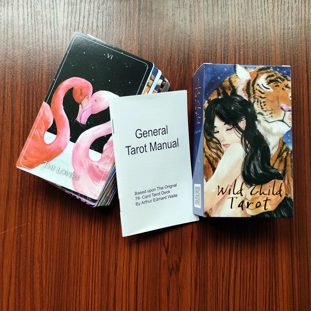 

12 см x 7 см дикий ребенок гадание Таро английская версия карты утверждения игра колода предсказаний загадочная для начинающих