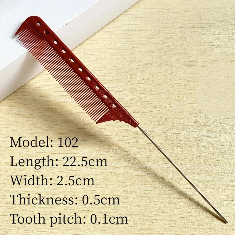 Spitzer Kamm, Friseursalon, Friseurkamm, Friseur, Stahlnadel, spitzer Schwanzkämme, Friseursalon, professionelles Styling, Haarbürste – Detail 25