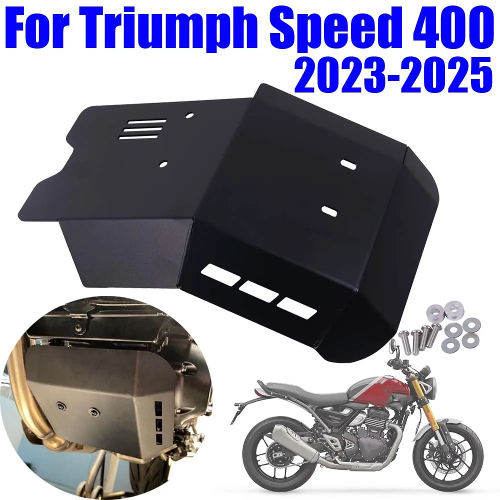 For Triumph Speed 400 Speed400 2023 2024 2025 Accessories Engine Guard Bash Protection Cover Skid Plate Belly Pan Protector