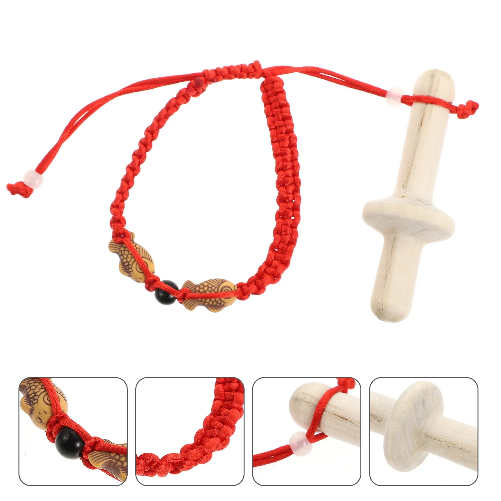 1 pçs bebê dentição molar vara vermelho branco calmante de madeira mascar anti-comer mão educacional infantil mordedor dentição brinquedo