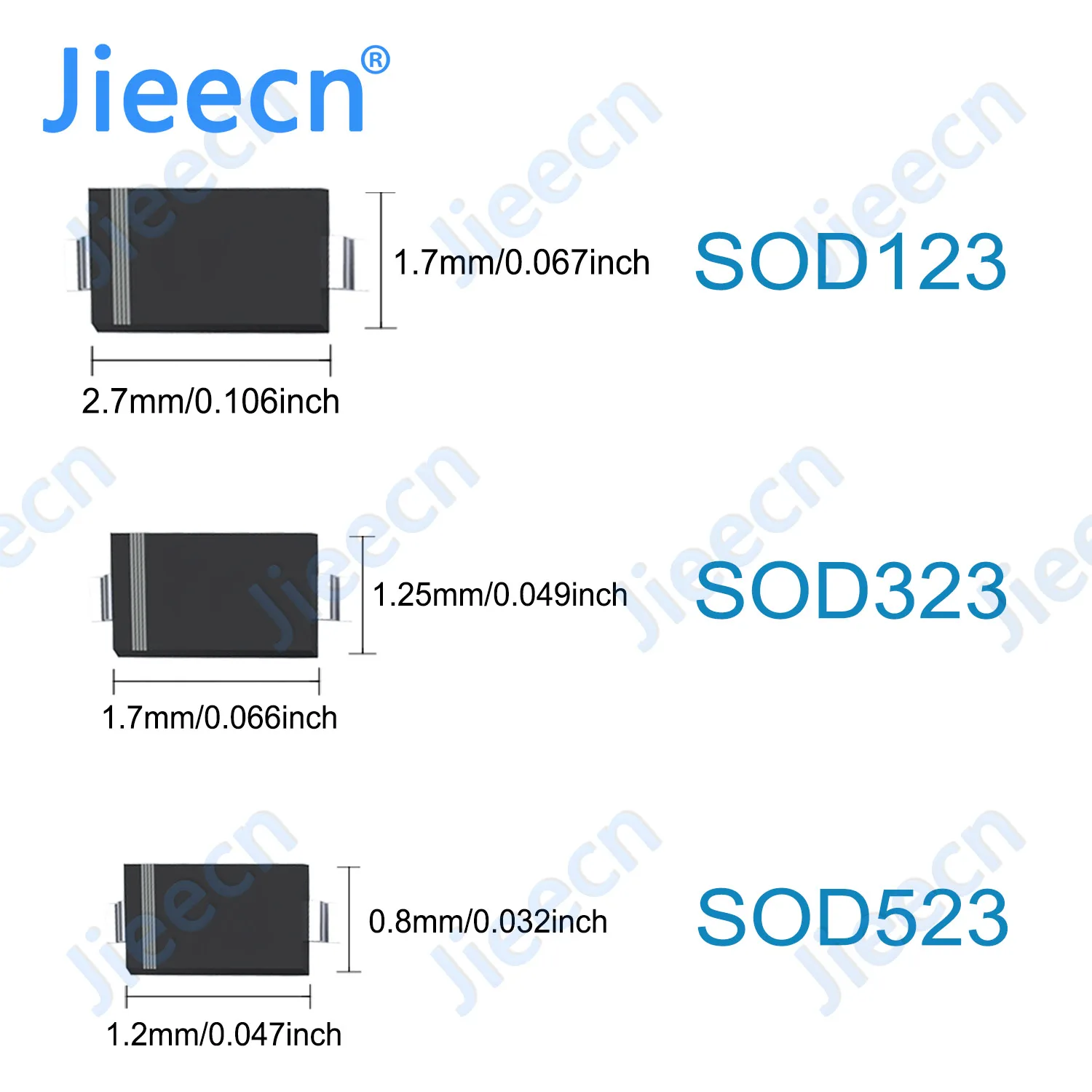 Jieecn 3000PCS SOD323 0805 1SS355 100mA 0.1A 80V 1SS400 SOD523 0603 SC79 Chinese High quality 355 1SS 1SS355TE-17 Diode Diodes