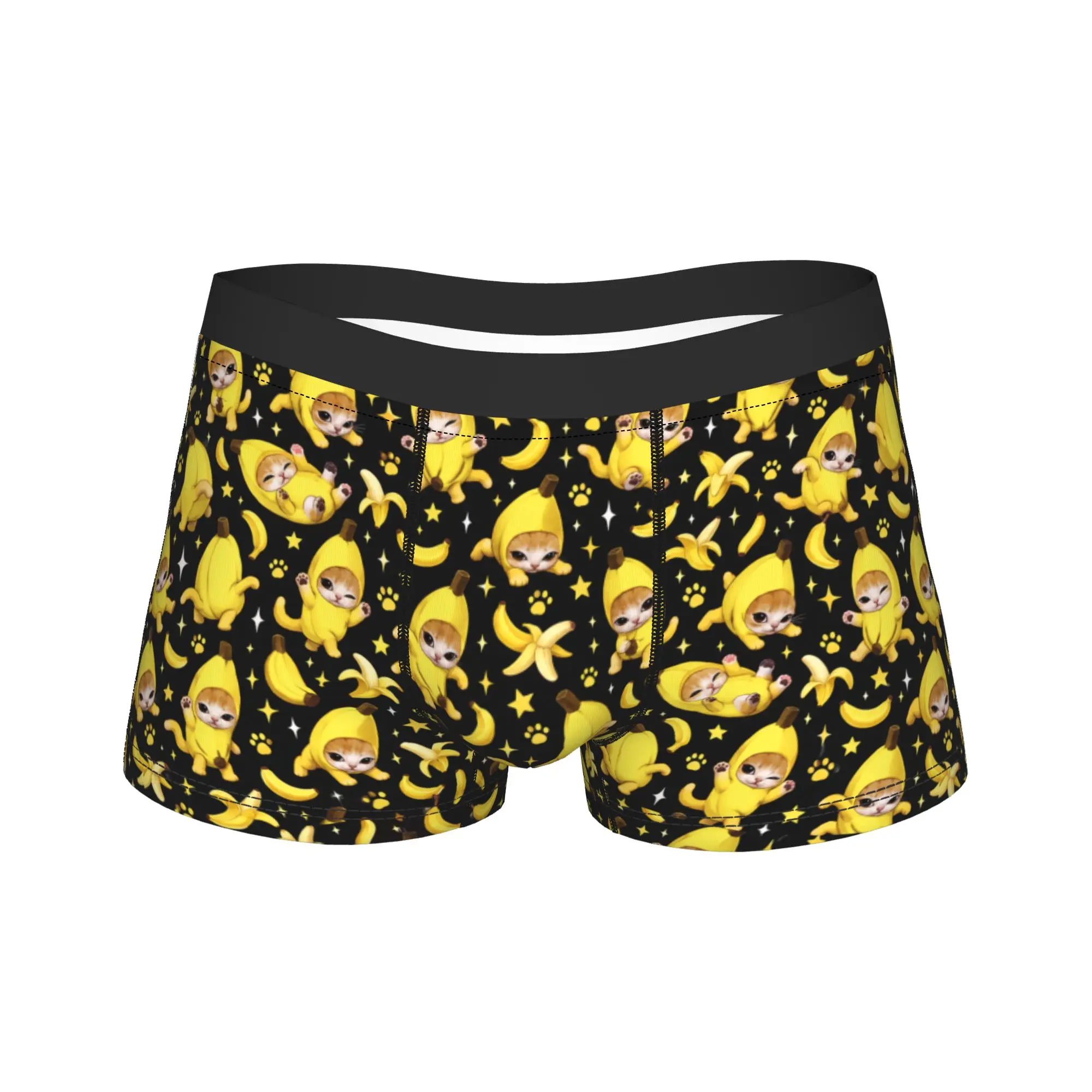 Funny Cute Banana Cat Happy Bananacat Meme Graphic Underwear  Trunk High Quality Males Underpants Classic Shorts Briefs