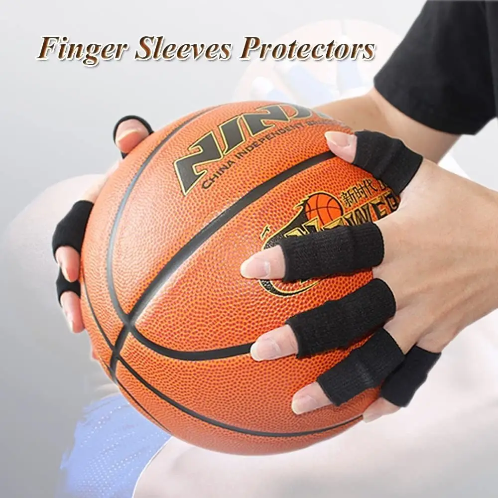 10pcs Accessories Elastic Finger Sleeves Protectors Relieving Pain Soft Sport Finger Sleeves Universal Breathable Thumb Brace