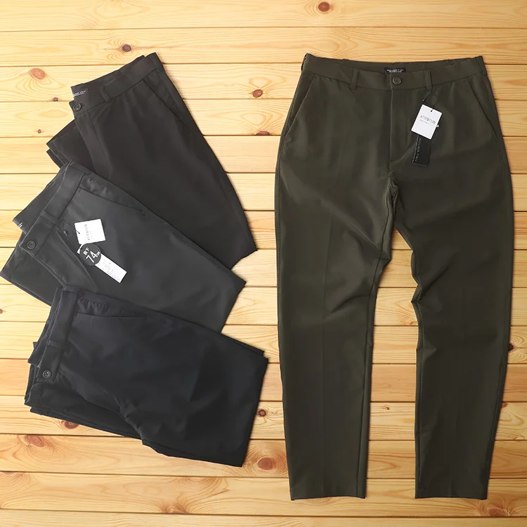 

Мужские повседневные брюки прямого кроя Slim Fit из быстросохнущего тонкого материала (90% полиэстер) для офиса