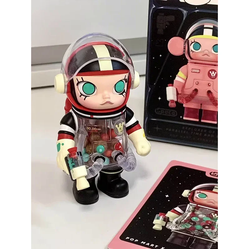 Authentic Blind Box Mega Series 100% Space Molly Jasmine 3rd-Generation Pvc Handmade Desktop Ornament Collection Birthday Gift