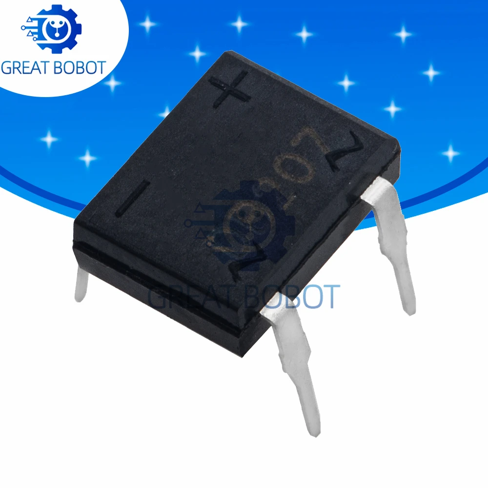 BS 10pcs/lot diode bridge retifica DB207 DIP-4 DB207S DIP4 2A 1000V power diode rectifier 1000v electronic components