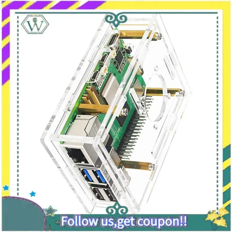 

NEW For Raspberry Pi 5 Acrylic Case Transparent Case For Pi 5 B Durable Easy Install