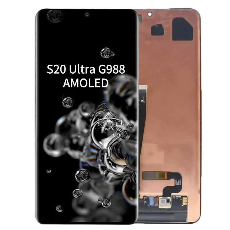 Écran tactile LCD AMOLED avec cadre pour Samsung Galaxy S20 Ultra G988 G988U G988B/DS