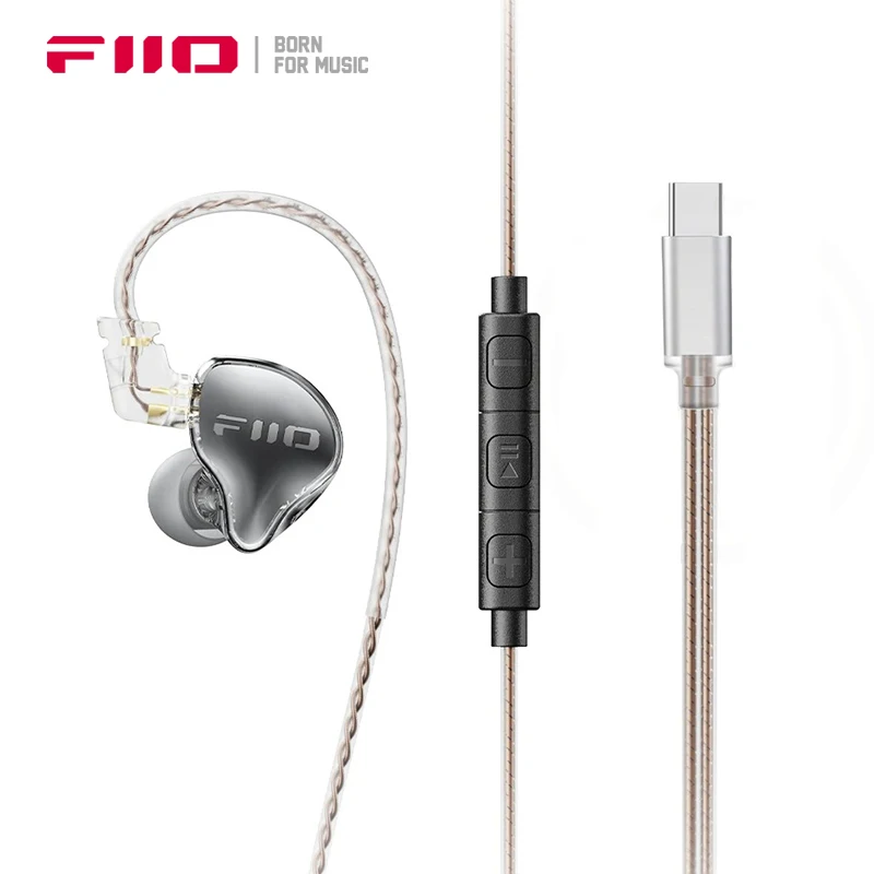 

FiiO JD10 Earphones in-ear 10mm Dynamic Wired Headphones DSP HiFi High Quality Earbuds IEM Hi-Res Certification Headset Gamer