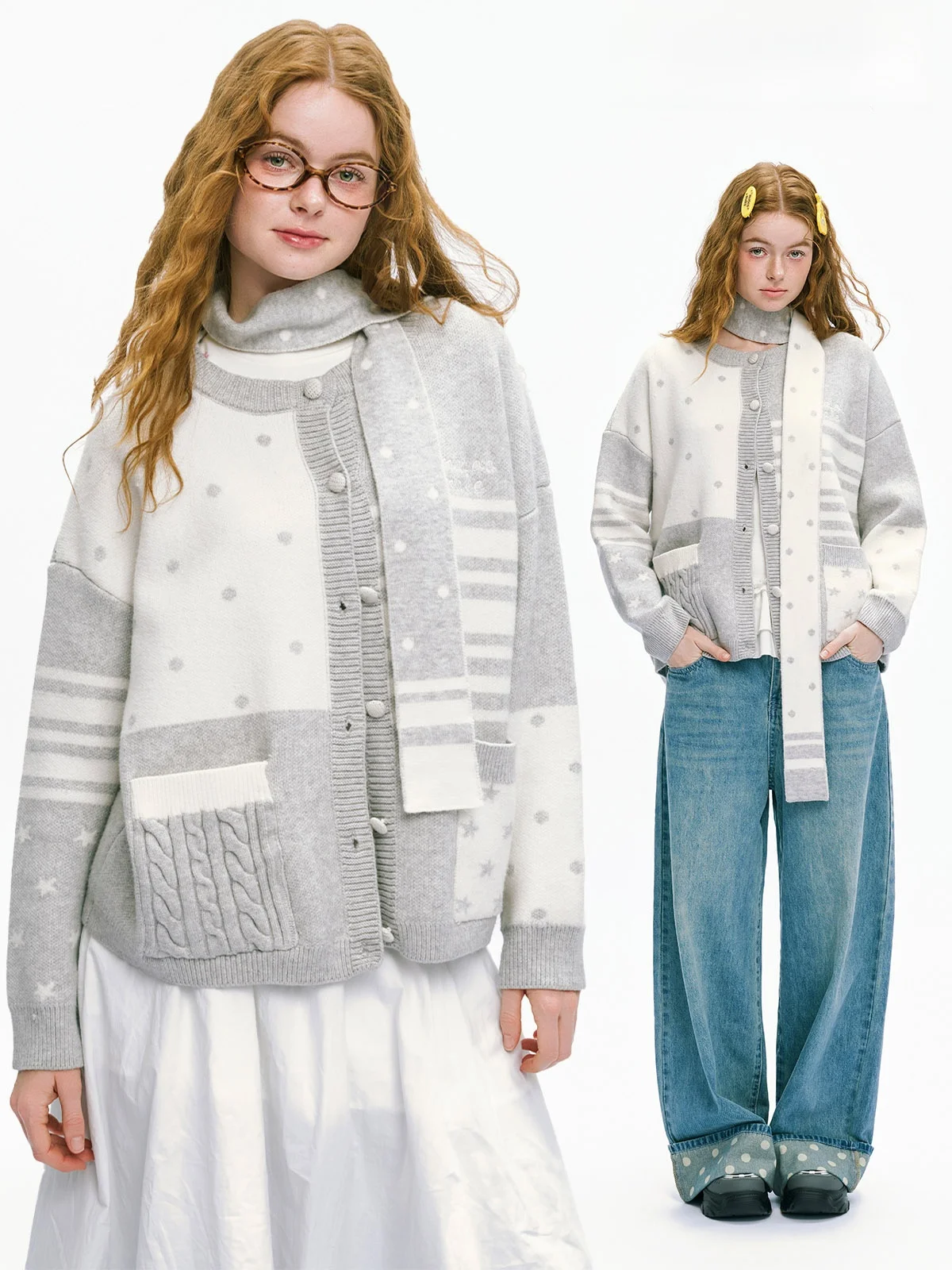 

Вязаный кардиган Laomaer Spring Fashion: повседневный свободный свитер для студентов с бахромой, из модала, полиэстера и нейлона, стандартный крой