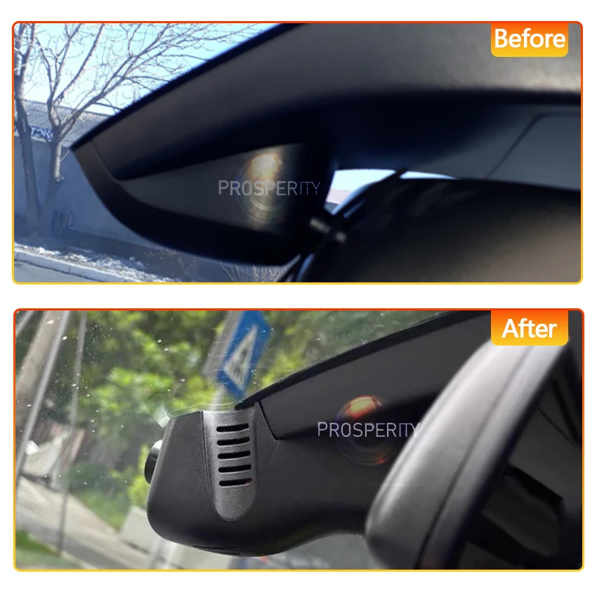 واي فاي داش كام جهاز تسجيل فيديو رقمي للسيارات كاميرا ل Volkswagen VW Tuareg طوارق FL NF CR 7P R الطبعة X V6 V8 R50 2014-2017 DashCam