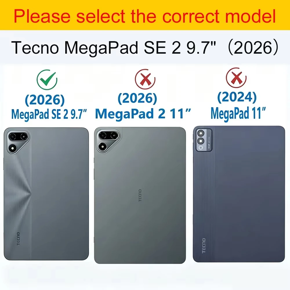 Case for Tecno Megapad SE 2 9.7inch Tablet Case, Anti fall Protective Case，Auto Sleep Wake