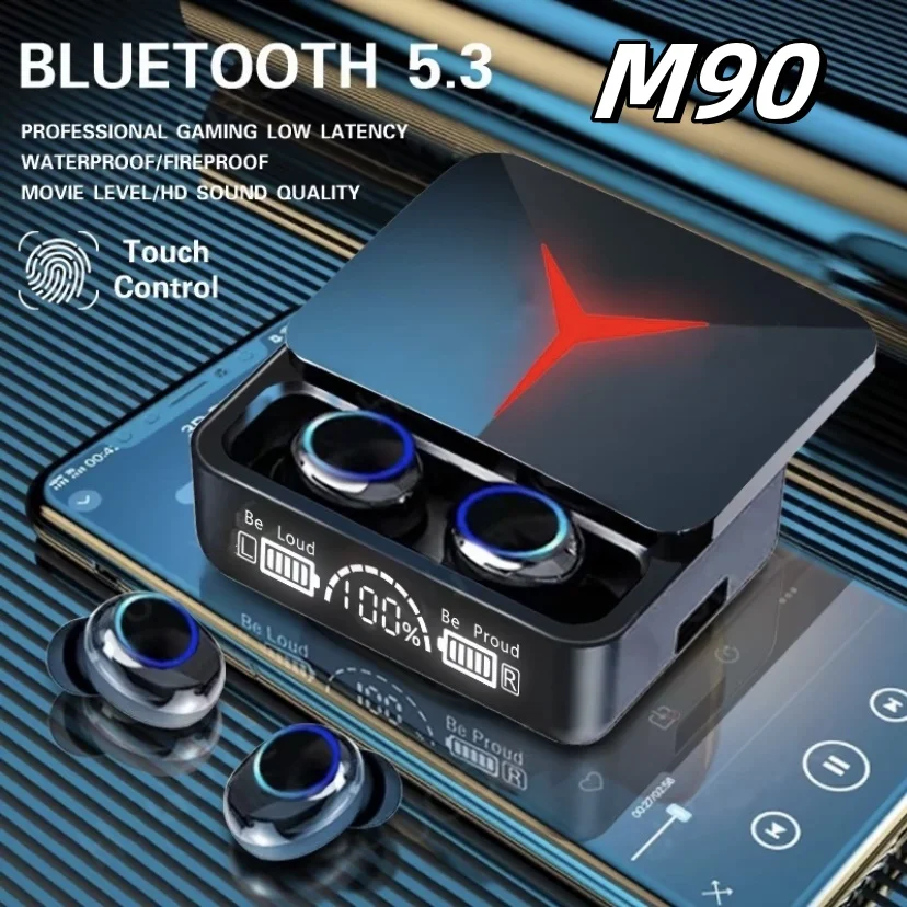 M90 Pro TWS Wireless Bluetooth Headset 5.3 Headset In-Ear Gaming Mini Sports Cancelling Headset