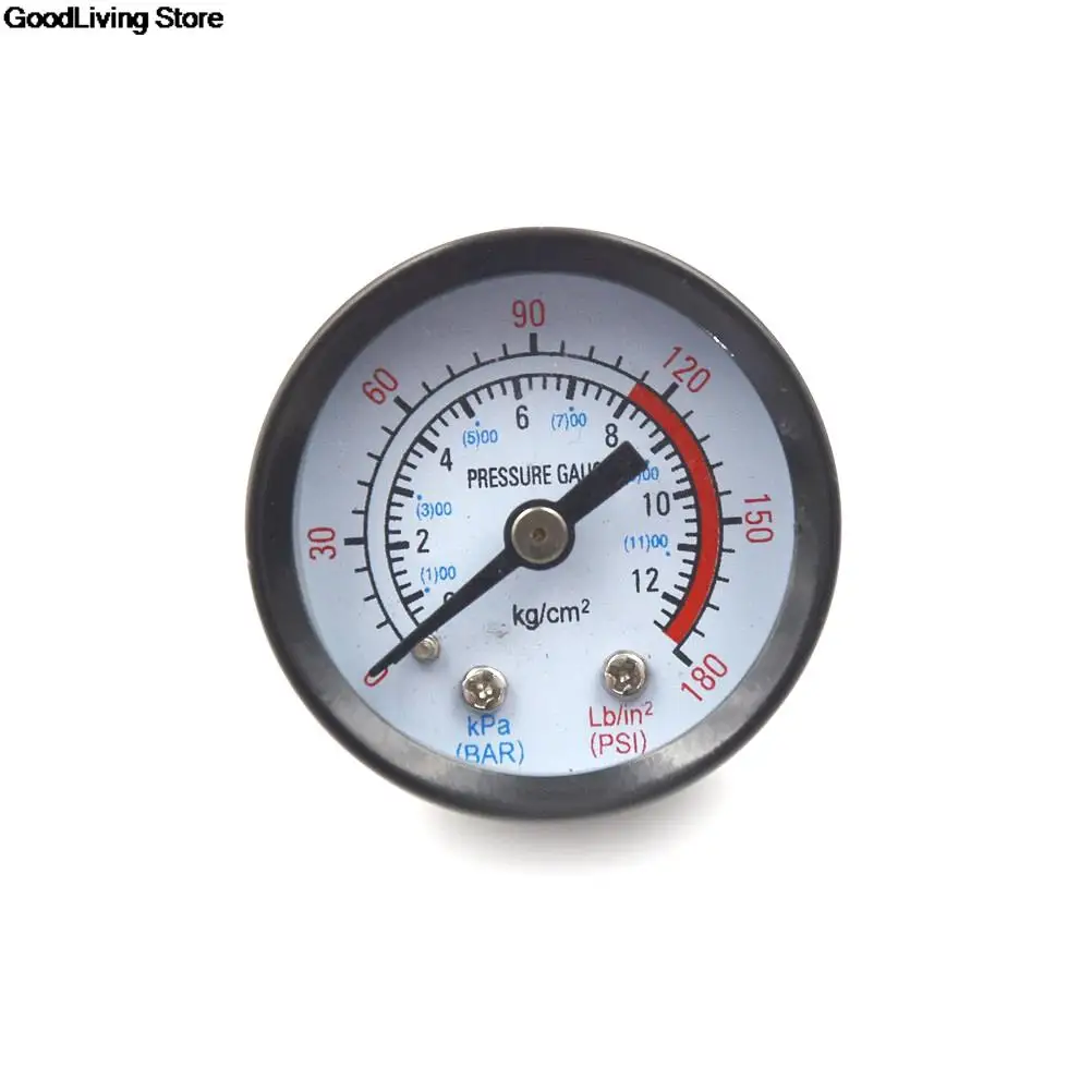 1 PC Double Scale Bar Air Pressure Gauge 10mm 1/4 BSP Thread 0-180 PSI 0-12 Manometer  For Air Compressor Iron