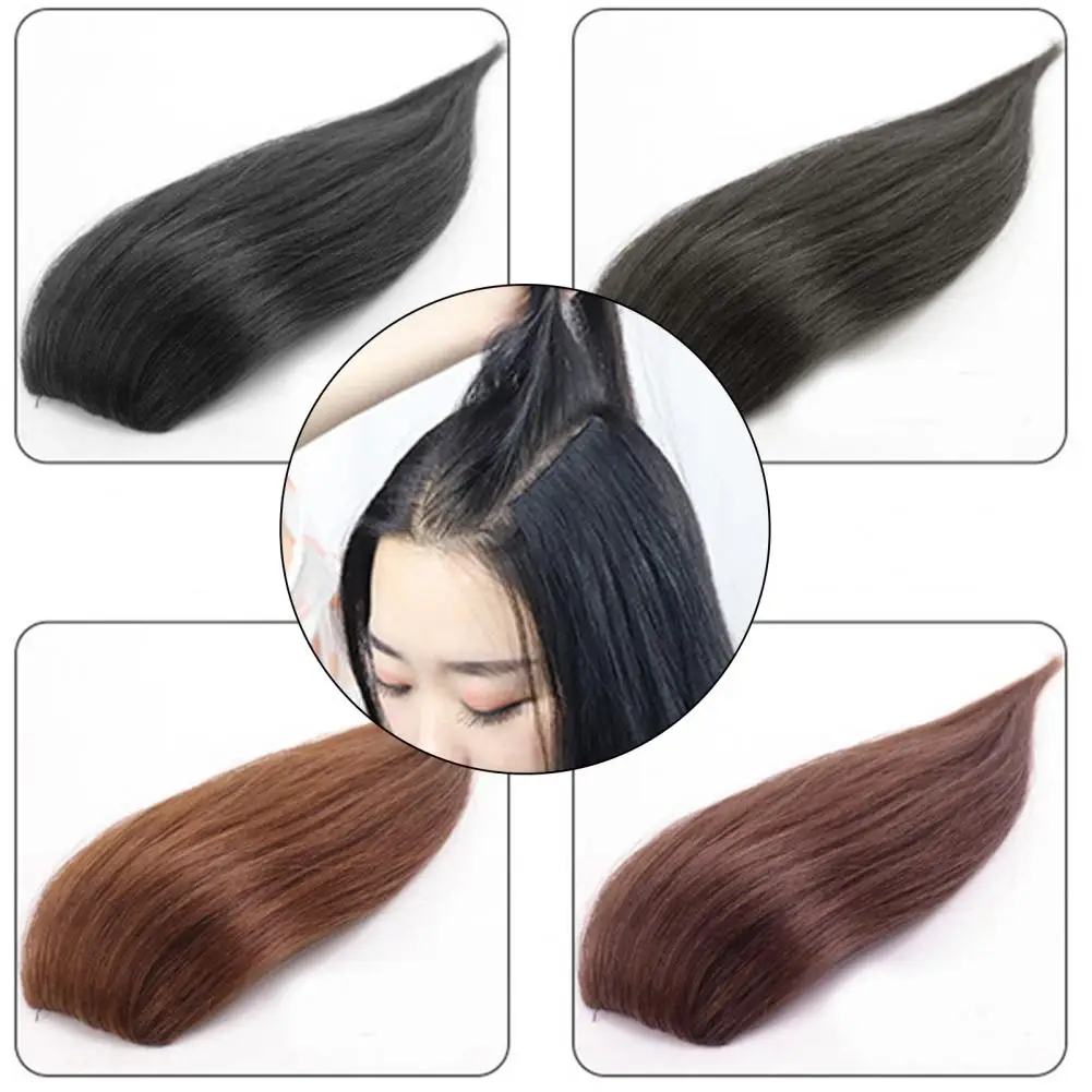 Universal Hair Extension Clip Human Hair Long Elastic Clip Invisible Human Hair Wig Pads  Wig Hair Pad Skin-Friendly