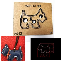 Leather Handcraft Puppy Pendant Wooden Cutting Die Making Decor Supplies Dies Template Suitable For Common Die-Cutting Machines