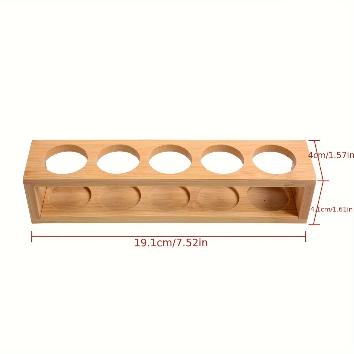 Natural Bamboo Essential Oils Storage Rack fits 15ml bottles 1 Tier Tabletop Display Stand for Aromatherapy Bottles Storage