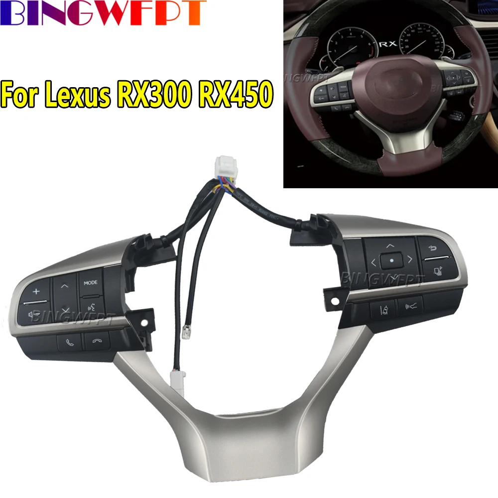 Car High Quality Steering Wheel Buttons For Lexus RX300 RX450 LM LX570 GX 2016-2020 Multimedia Telephone Volume Control Switch
