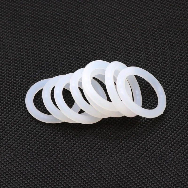 10Pcs White Food Grade Silicone O Ring Gasket CS 5mm OD 15 ~ 155mm Waterproof Washer Round O Shape VMQ O Rings Silicone Ring