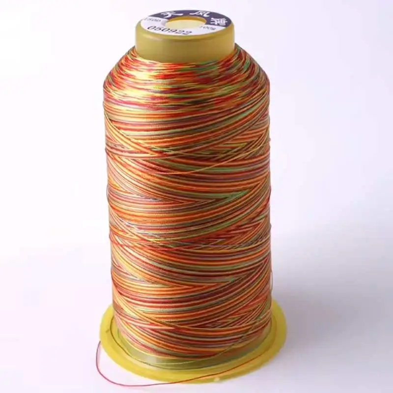 3000 yards Colorful rainbow line  40s/2  high speed  polyester sewing thread type manual thread  Clothing accessories