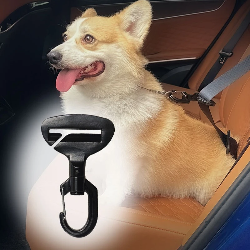 Vehicle Pet Safety Buckle Dog Travel Seatbelt Hook Anti-distraction Fixed Safety Clip for Car Trip