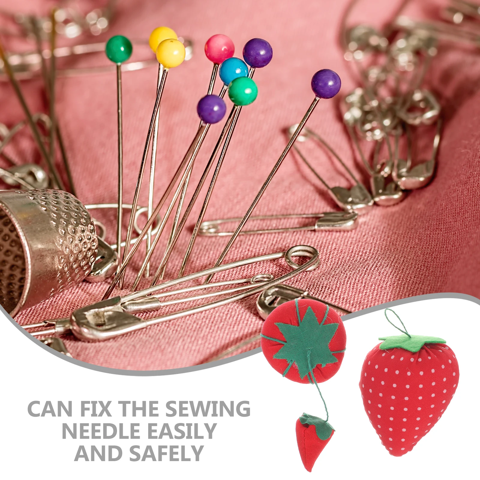 

10Pcs Household Needle Cushions Cute Strawberry And Tomato Shaped Pin Holders Accessories