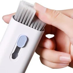 7-in-1 Cleaning Kit Computer Keyboard Cleaner Brush Earphones Cleaning Pen For AirPods IPhone Cleaning Tools Keycap Puller Set