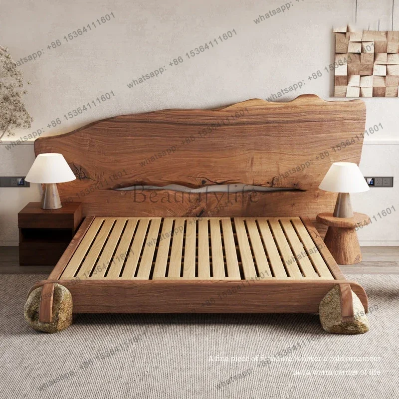 Wooden Simple Bed Bedroom Frame Queen Double Luxury Design Beauty Platform Massage Bed Sleeping Safe