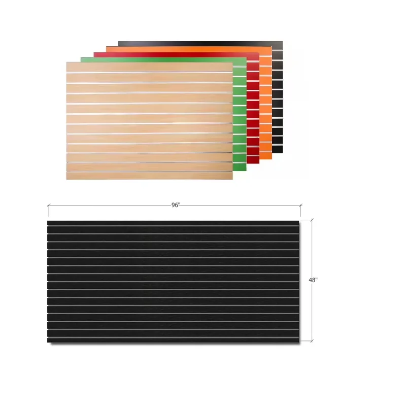 Factory 4x8ft Melamine Face MDF Aluminum Slatwall Panel
