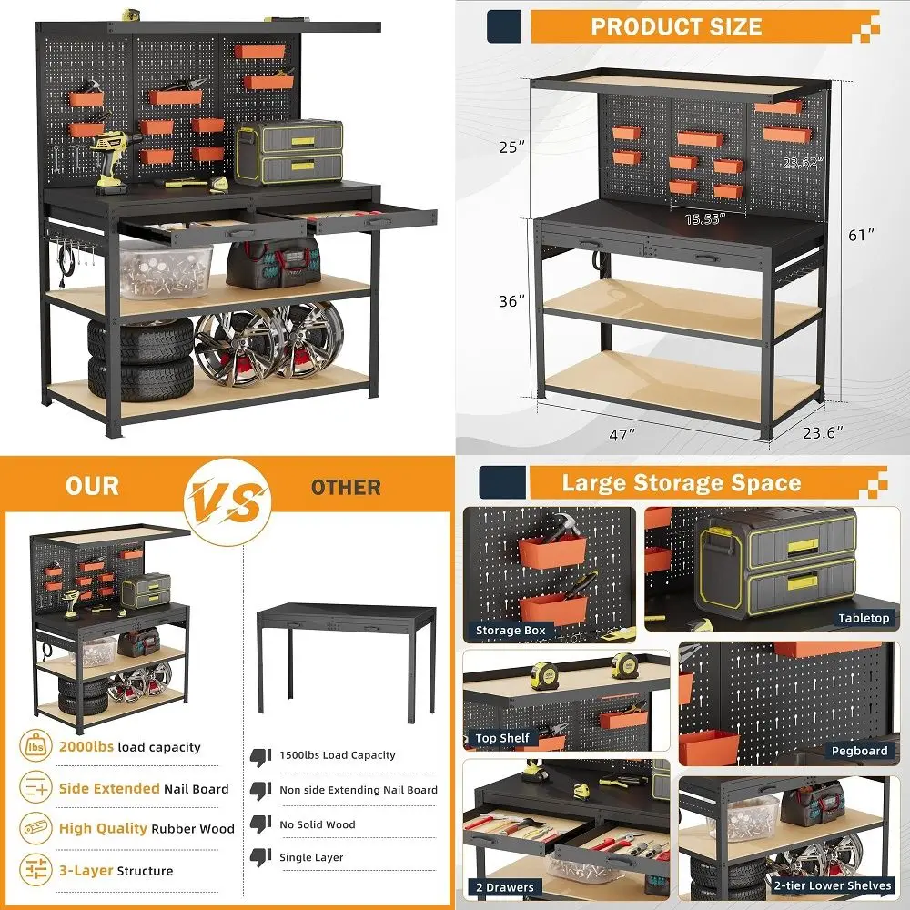 

Nail Table for Nail Tech, Manicure Table w Movable Wrist Rest, Acetone Resistant Nail Desk Salon Station Workstation with 3 Dra