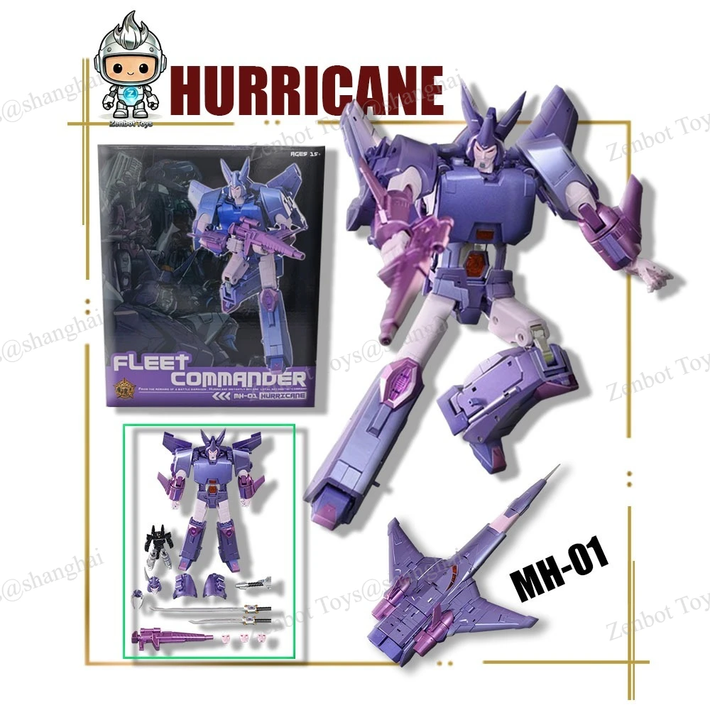 

MHZ Transformed toys Cyclonus MH-01 MH01 Hurricane KO FT-29 G1 Series 3rd Party Alloy Action Figure Robot Gifts Model Toys