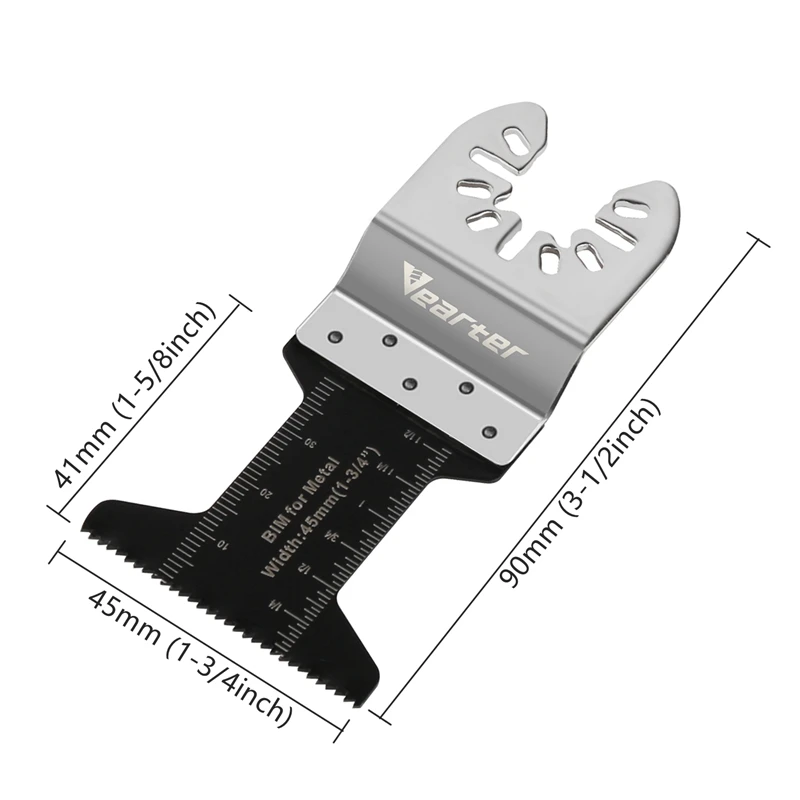 Imagem -03 - Vearter Peças 10 20 35 45 mm Bi-metal Oscilante Ferramenta Viu Lâminas para Metal Ferro de Madeira Pregos Gesso Corte