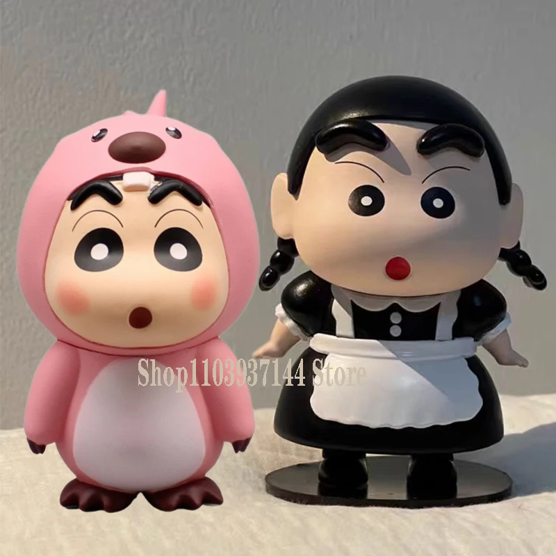 

Anime Crayon Shin Chan Toys Kawaii Shinnosuke Nendoroid Cos Beaver Nohara Figurine Model PVC Collection Cute Ornament Toys Gift