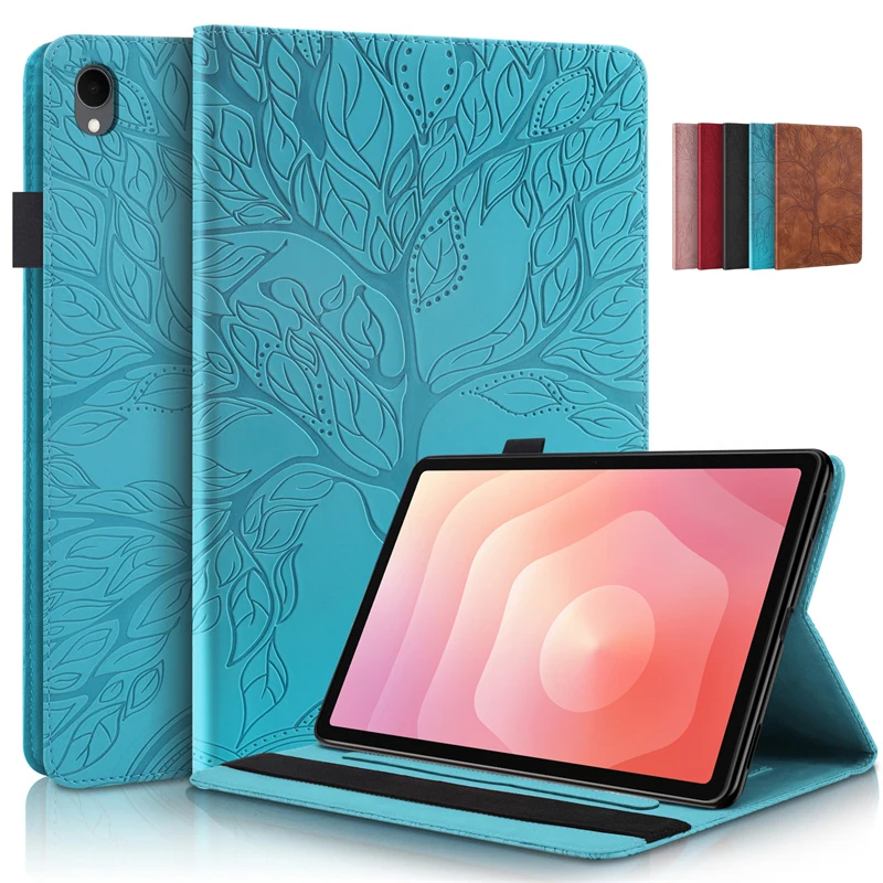 

Tablet Coque For Samsung Tab S11 Case 11" Emboss Tree Flip Wallet Stand Cover For Funda Galaxy Tab S11 S11 5G Case Cover 11 inch