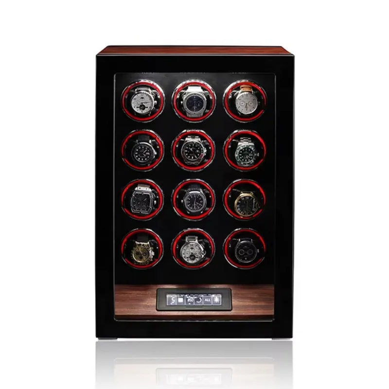 LENNIK 2/4/6/9/12 Slots MDF Wooden Watch Lightweight Dustproof Eco-Friendly Automatic Watch Storage Box