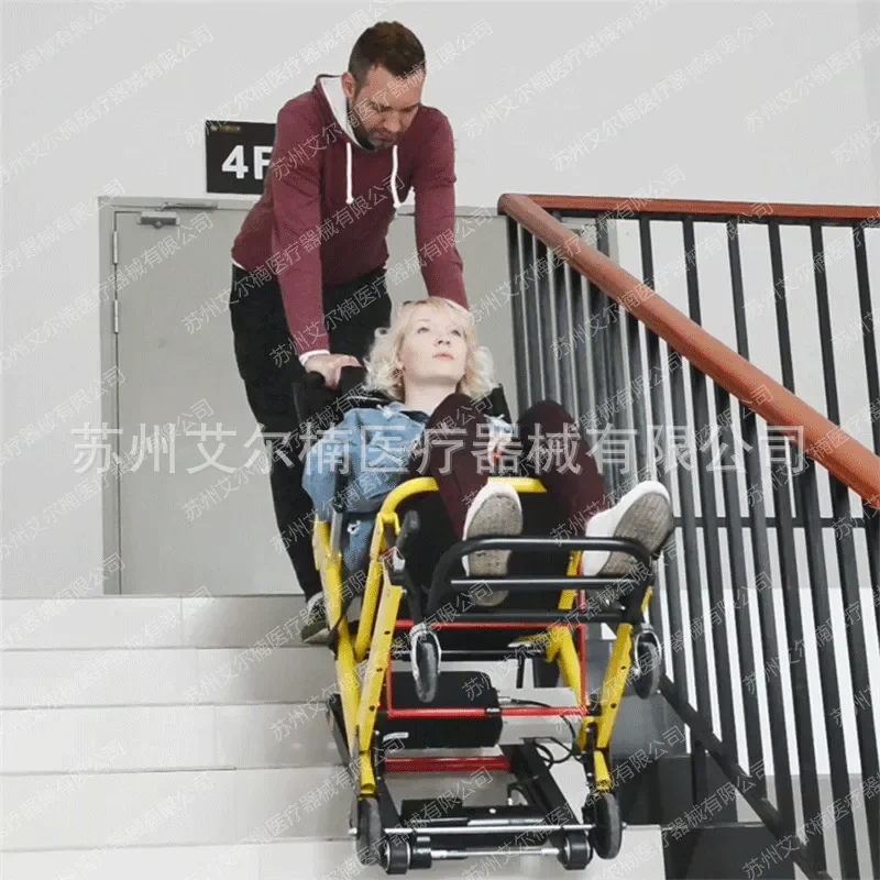 Electric Stair Climbing Wheelchair for Elderly Patients Lithium Battery Crawler Transfer Chair Mobility Aid for Home Use