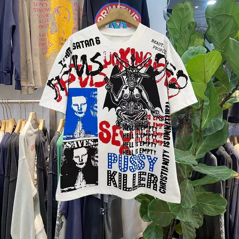 Graffiti Marilyn Manson Mexican Pirated AOP Satanic T-Shirt Men Women Top T Shirt Tee