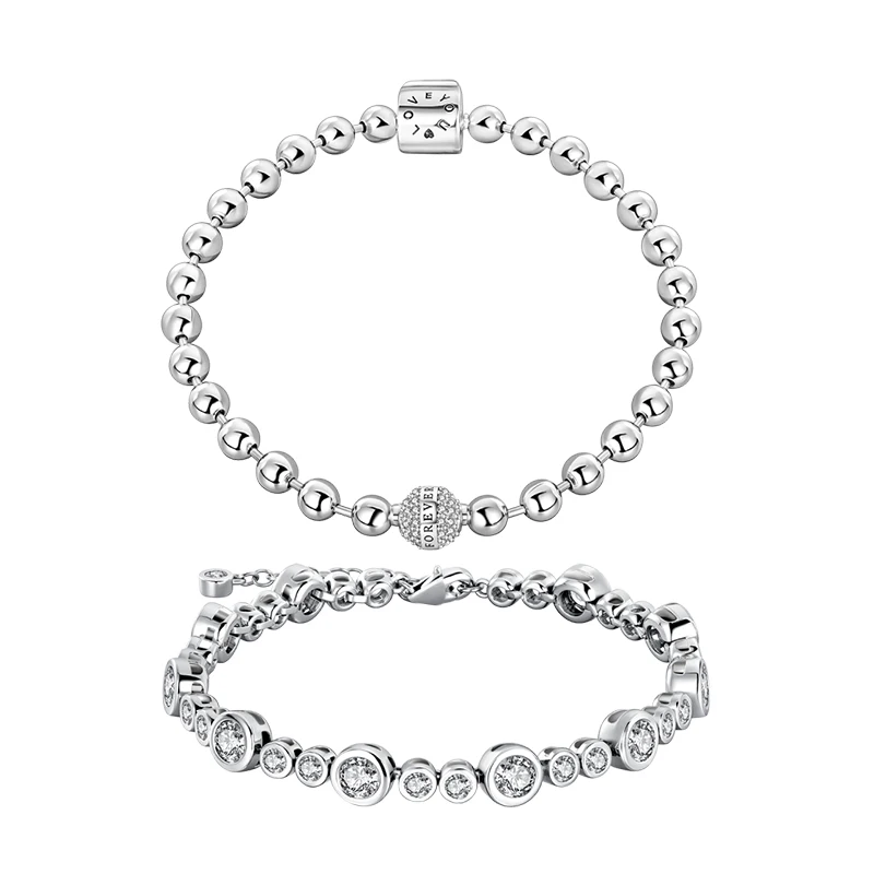 925 فضة التصميم الأصلي 17-20 سنتيمتر محظوظ صديق أربع أوراق البرسيم النساء سوار DIY بها بنفسك مجوهرات رائعة هدايا 2025 جديد في