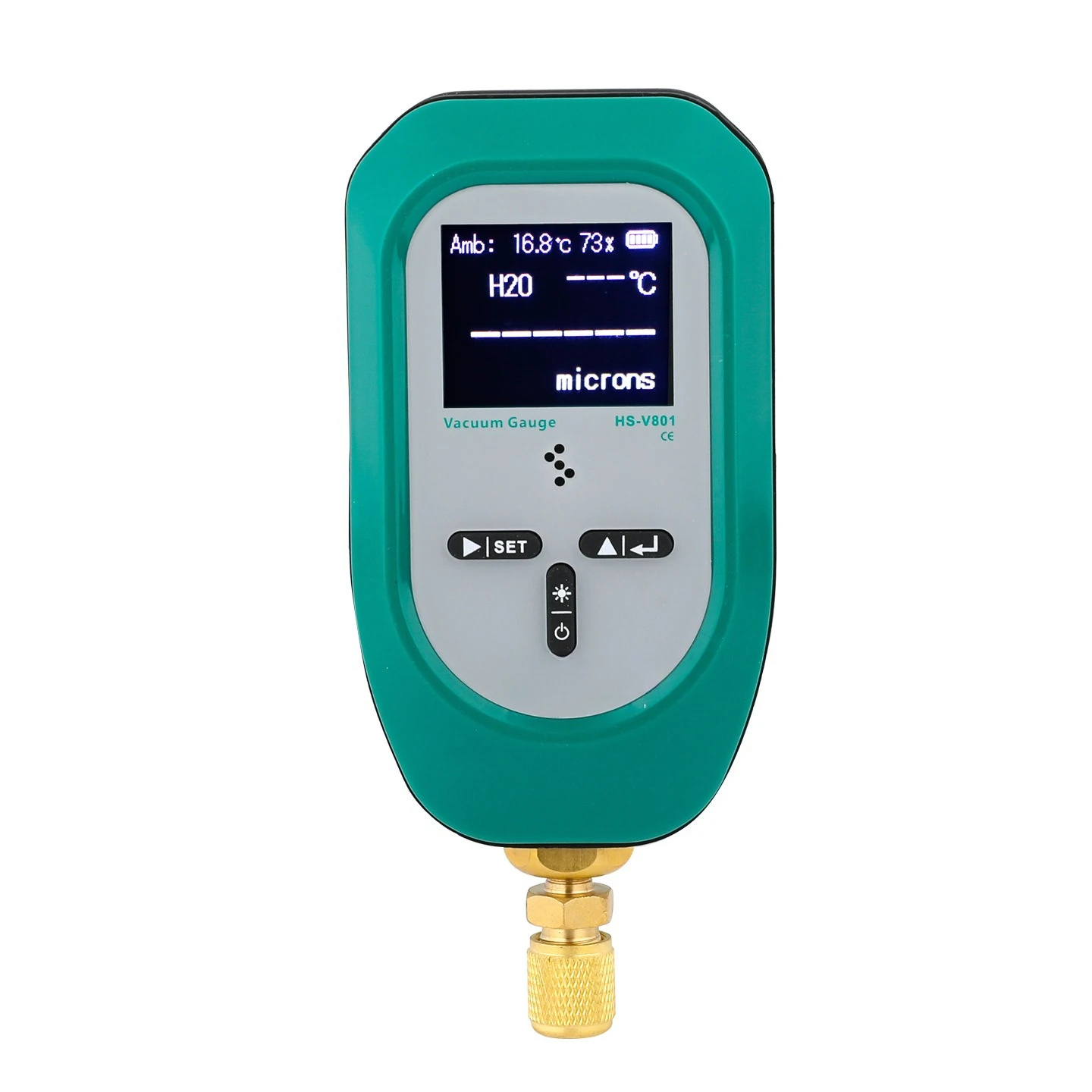 HS‑V801 Digital Vacuum Gauge, High‑precision Absolute Pressure Tester for Refrigerant HVAC Vacuum Measurement