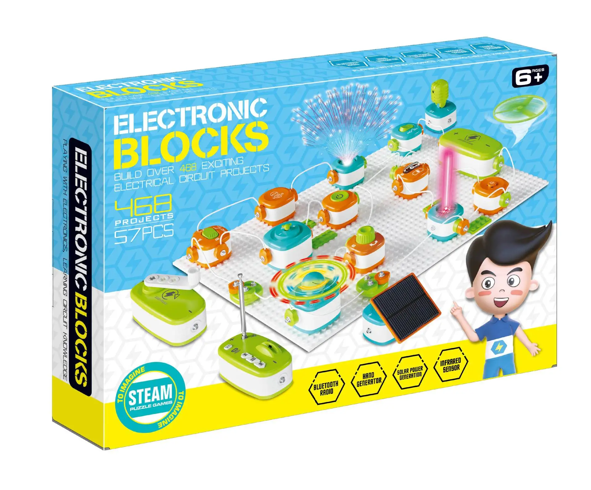 2025 New Children's Electronic Building Blocks Circuit Experiment Toy Puzzle Science Set - Birthday Gift for Boys Aged 6-10 image 3